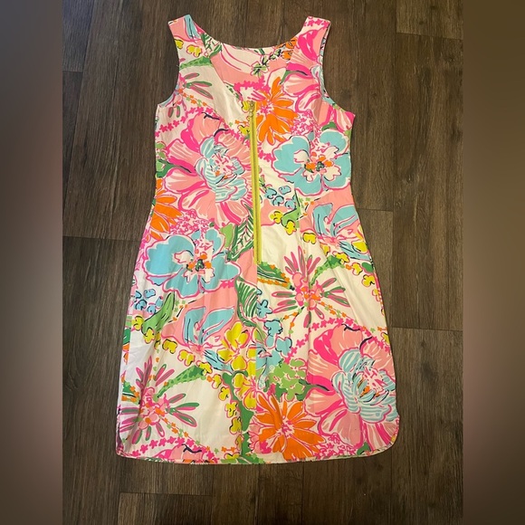Lilly Pulitzer Target Pink Nosey Posie Shift Mini Dress 6 - Picture 6 of 8